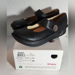 Alegria Paloma Oiled Black MaryJanes Sz 38 eu 8 us